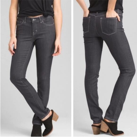 Prana Women’s Kayla Washed‎ Black Jean Size 6 Classic Slim Fit Jeans - Picture 1 of 12